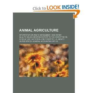  Animal agriculture information on waste management and 