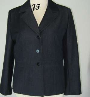 SUIT STUDIO Womens Indigo Blue Jacket Blazer Sz 16 New 5355  