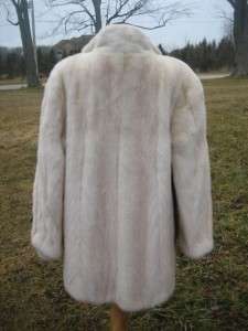 Excellent Medium Large Vintage Creme Mink Fur Coat Jacket #538s  