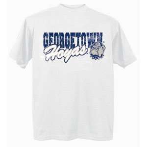  Georgetown University Hoyas NCAA White Short Sleeve T 