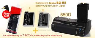 Battery Grip 4 Canon 550D T2i BG E8+2x LP E8+Remote B2T  