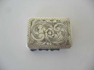 Vintage Snuff or Pill Box Marked 800 Silver  