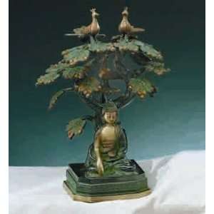  Buddha Under Bodhi Tree   16 Beautifully Detailed Brass 