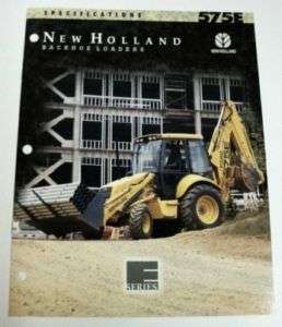 New Holland 1997 575 E Backhoe Loader Sales Brochure  
