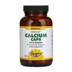  Country Life  Calcium Caps with Boron 90 Veggie Capsules 
