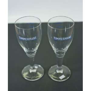  Timmermans Brewery Long Stem Beer Glass  Set of 2 Glasses 