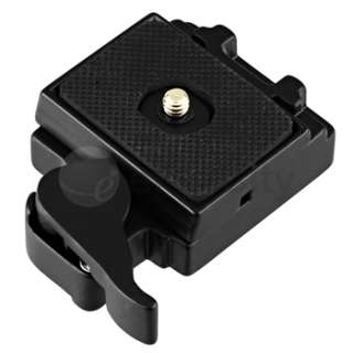 Black Camera Tripod Quick Release Plate 1.5x2 inches Mount 6mm Screw 