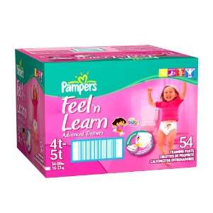  Pampers Feel n Learn Advanced Trainers, Girls, 4T/5T, 54 