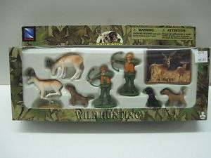 NEW RAY WILD HUNTING DEER HUNTER WITH BOWS & DOGS TOY  