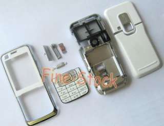White New Full Housing Cover+Keypad For Nokia 6120  