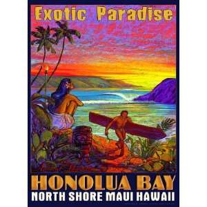  Hawaii Honolua Bay Maui by Rick Sharp. Size 16.50 X 22.50 