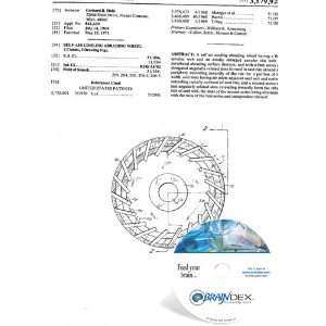  NEW Patent CD for SELF AIR COOLING ABRADING WHEEL 