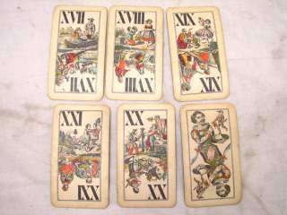 ANTIQUE TAROT PLAYING CARDS FERD.PIATNIK &SON,WIEN  