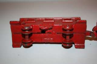 Antique Cast Iron Train Cars Passenger Caboose Red 403  