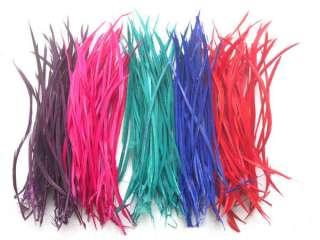   pcs Dyed Feathers hair Extensions 6 7inch long 5 Mixed colors  