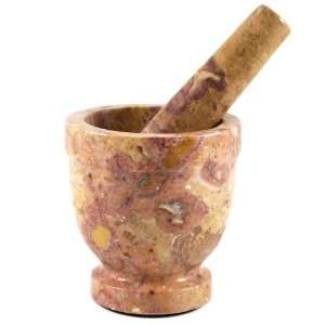  Foliage Marble Mortar and Pestle   3.5 Inch Kitchen 