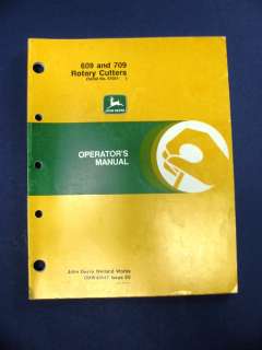 Deere 609 & 709 Rotary Cutter Operator Manual  
