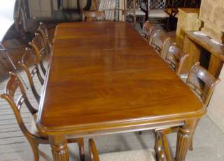 Mahogany Victorian Dining Table Set Regency Chairs Suite / English 