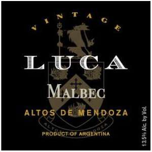   Luca Altos de Mendoza Malbec Argentina 750ml Grocery & Gourmet Food