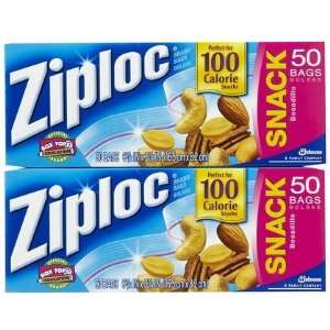  Ziploc Snack Bag, 50 ct 2 ct (Quantity of 4) Health 