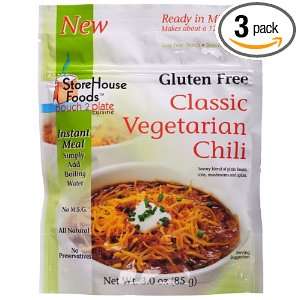 StoreHouse Foods Gluten Free Classic Vegetarian Chili, 3 Ounce (Pack 