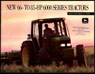 John Deere 6000 Series Tractor Brochure 1993  