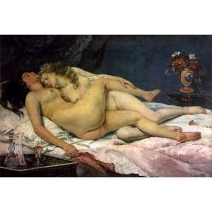   paintings   Gustave Courbet   32 x 22 inches   Sleep