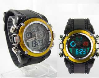 New OHSEN Yellow Sport Diving Day Date Alarm Digital Mens Wrist Gift 