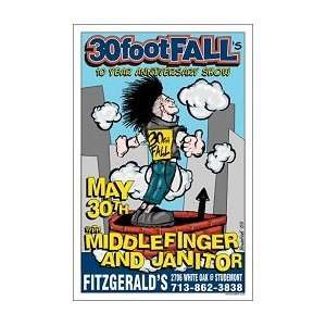  30 FOOT FALL   Limited Edition Concert Poster   by 