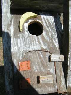 BIRDHOUSE Whitewash Barnwood OUTHOUSE 1860 FREE Ship  