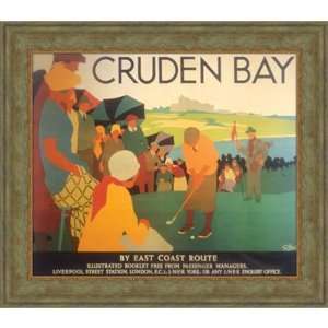  Cruden Bay in Scotland Golf Themed Railway Framed 