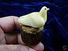 tn112 036) DOVE doves bird TAGUA NUT Figurine carving Vegetable