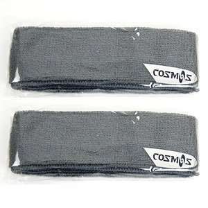  COSMOS ® 2 PCS Gray cotton sports basketball headband 