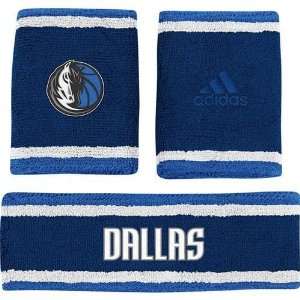  Dallas Mavericks Headband and Wristband Set (Navy) Sports 