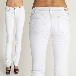 MOGAN Ultimate Basic White Wash Denim Skinny Jeans 0~13  