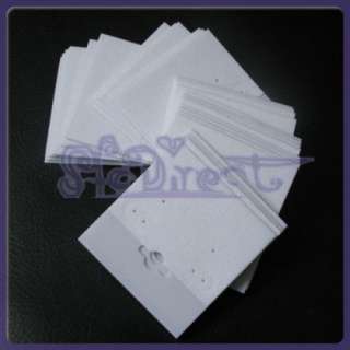 White Flocked Velvet Earring Hang Cards 2x2 100 Lot  