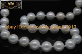 MP 10mm white sea shell pearl necklaces 32Long  