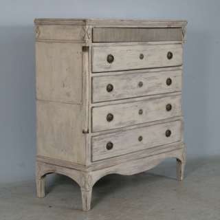   Danish Chest of Drawers with Distressed White Paint c.1820  