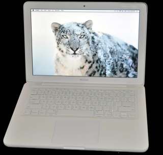 APPLE WHITE MACBOOK UNIBODY 13 2.26GHZ 250GB 4GB RAM SNOW LEOPARD 