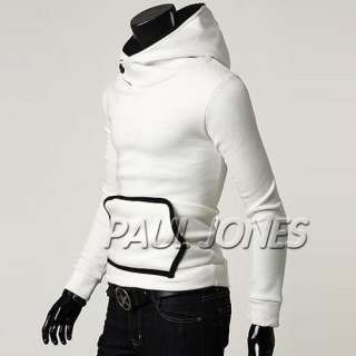 PJ Mens Stylish turtleneck Hoodie Field Coat jacket Unique Design 