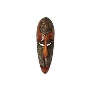  NOVICA Ghanaian wood mask, Nanumba Festival