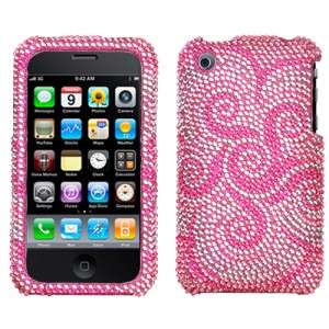 Whirl Flower Bling Case Phone Cover Apple iPhone 3G 3GS  