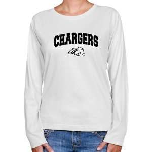 NCAA Alabama Huntsville (UAH) Chargers Ladies White Logo Arch Long 