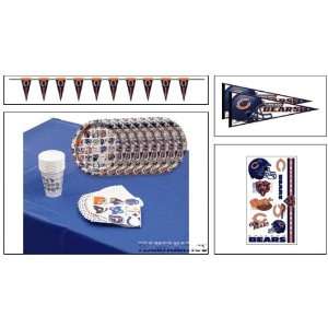  Chicago Bears Platinum Football Theme Party Supplies 