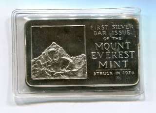 Mount Everest Mint 1 oz .999 Silver Bar  