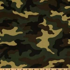  44 Wide Camo Green Fabric By The Yard Arts, Crafts 