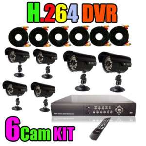 D1 H.264 8CH 1TB DVR 6x48IR CCTV Cameras SystemA3014  