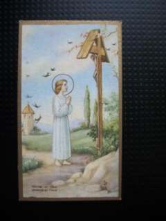   *Miniature Vintage Antique Holy Card Catholic Cross CRUCIFIX  