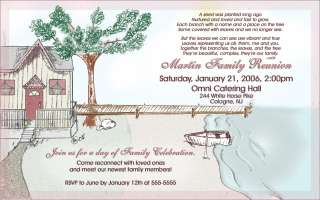   Lake Scenery Invitations for your Family Reunion or Retirement