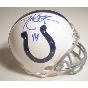 Dallas Clark Autographed Indianapolis Colts Riddell Mini Helmet